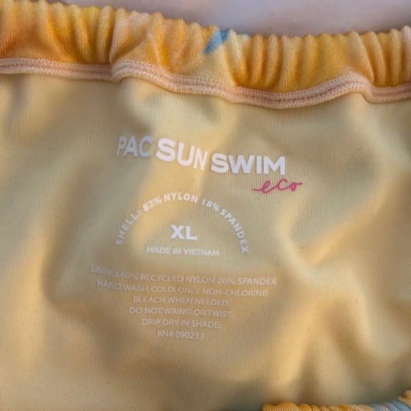 PacSun Yellow Bikini with Blue Floral Pattern - Picture 6 of 8